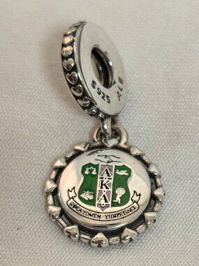 Pandora Alpha Kappa Alpha Sorority Charm Pendant, S925 Silver Jewelry